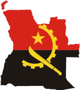 Flagge von Angola_Alle Länder der Welt/Erde