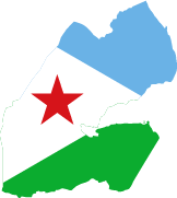 Flagge von Dschibuti - Länder der Erde