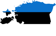 Flagge von Estland - Baltikum